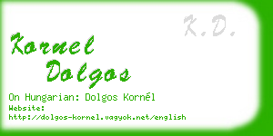 kornel dolgos business card