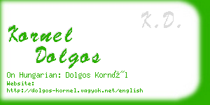 kornel dolgos business card